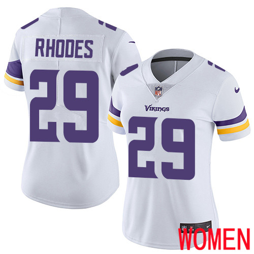 Minnesota Vikings #29 Limited Xavier Rhodes White Nike NFL Road Women Jersey Vapor Untouchable